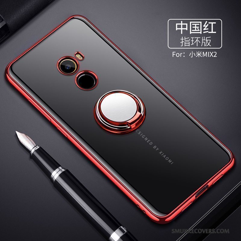 Etui Mi Mix 2 Tasker Af Personlighed Trend, Cover Mi Mix 2 Blød Belægning Rød