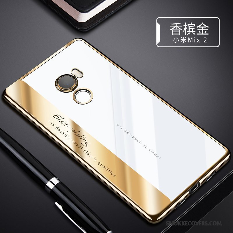 Etui Mi Mix 2 Tasker Telefonlille Sektion, Cover Mi Mix 2 Silikone Guld Anti-fald