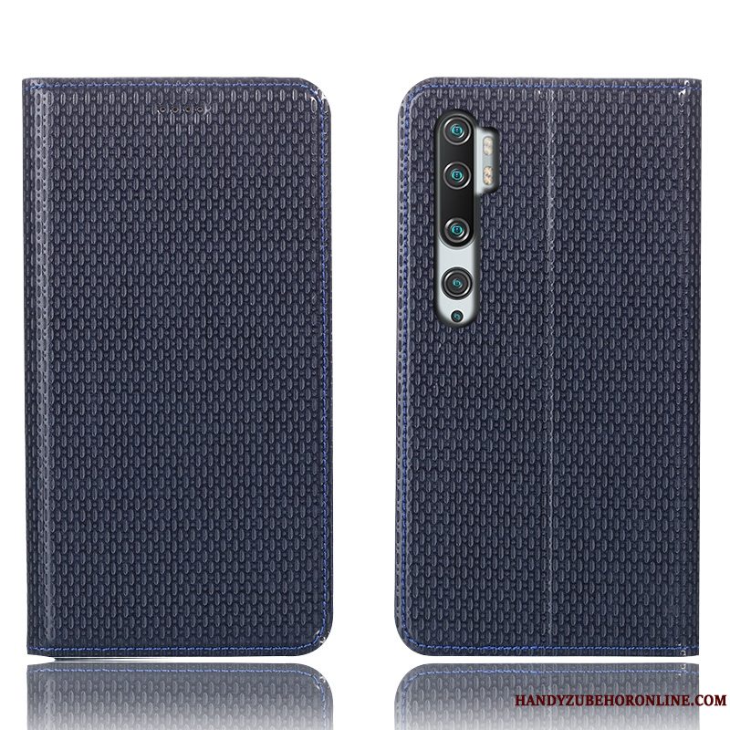 Etui Mi Note 10 Beskyttelse Anti-fald Mønster, Cover Mi Note 10 Tasker Telefoncyan