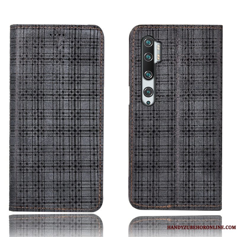 Etui Mi Note 10 Folio Ternede Telefon, Cover Mi Note 10 Tasker Mønster Lille Sektion