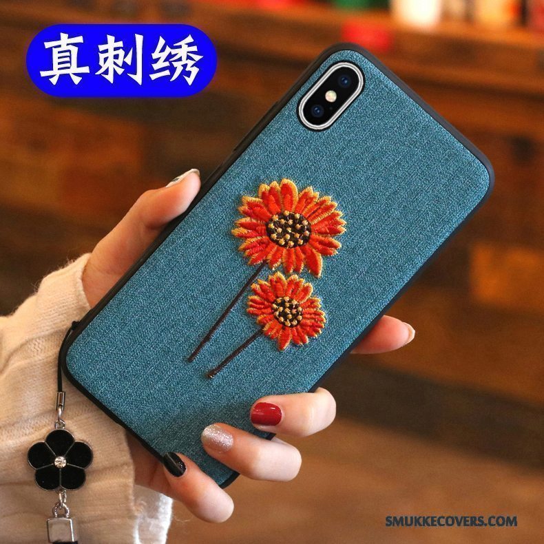 Etui Mi Note 2 Blød Broderi Lille Sektion, Cover Mi Note 2 Beskyttelse Anti-fald Rød