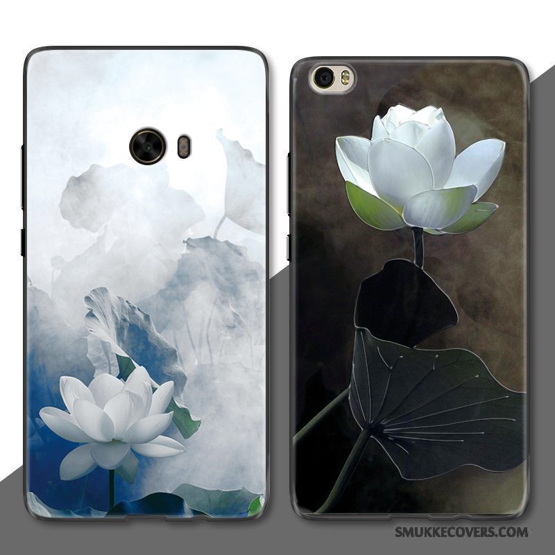 Etui Mi Note 2 Luksus Blomster Telefon, Cover Mi Note 2 Beskyttelse Sort Kunst