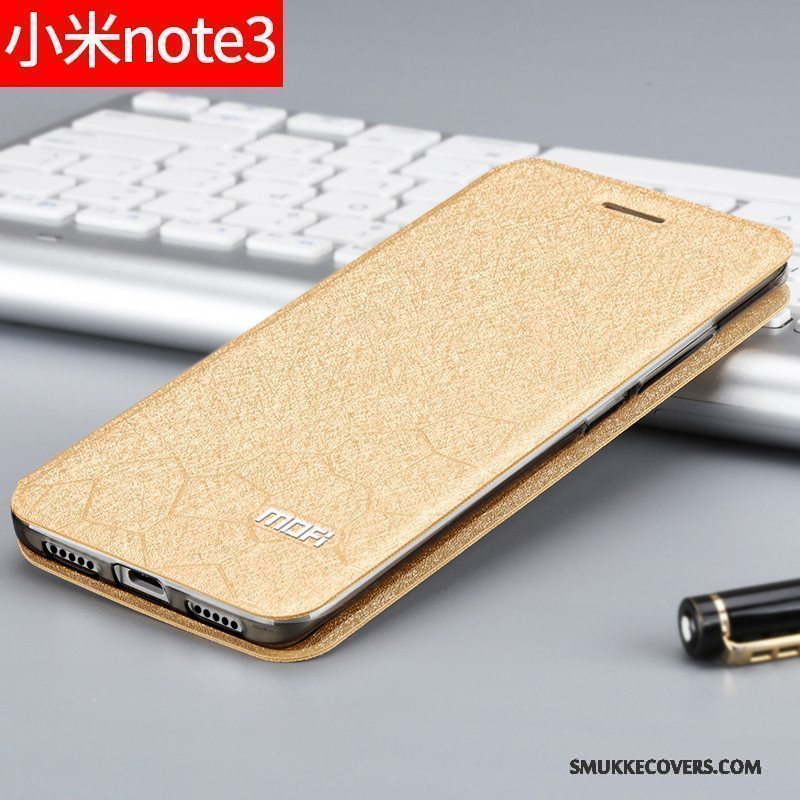 Etui Mi Note 3 Beskyttelse Guld Telefon, Cover Mi Note 3 Tasker Lille Sektion Anti-fald