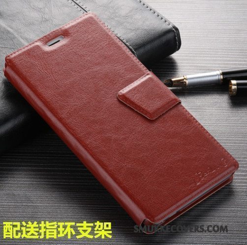 Etui Mi Note 3 Læder Anti-fald Lille Sektion, Cover Mi Note 3 Folio Trend Rød