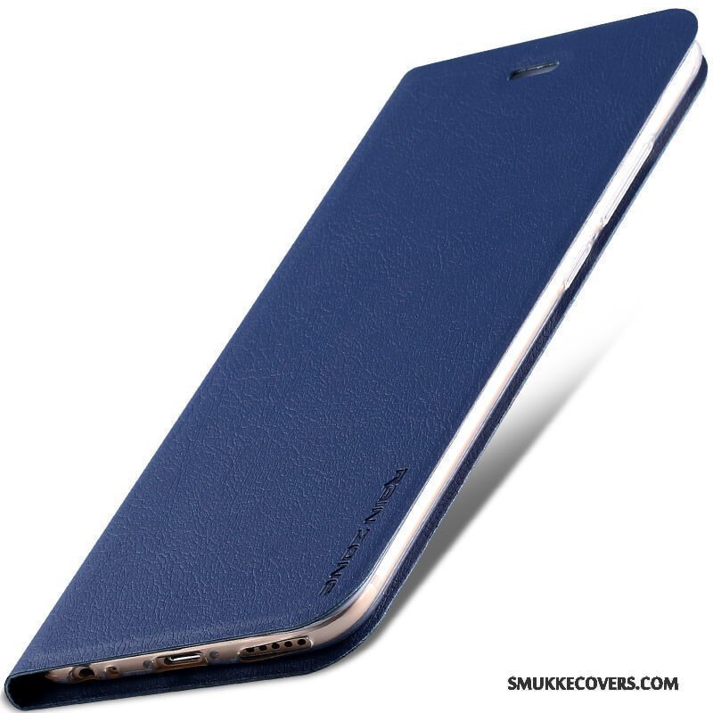 Etui Mi Note 3 Læder Lille Sektion Mørkeblå, Cover Mi Note 3 Beskyttelse Telefon