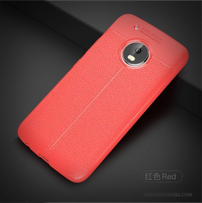 Etui Moto G5 Silikone Anti-fald Rød, Cover Moto G5 Blød