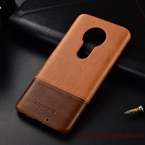 Etui Moto G7 Play Læder Telefonkhaki, Cover Moto G7 Play Beskyttelse Blandede Farver