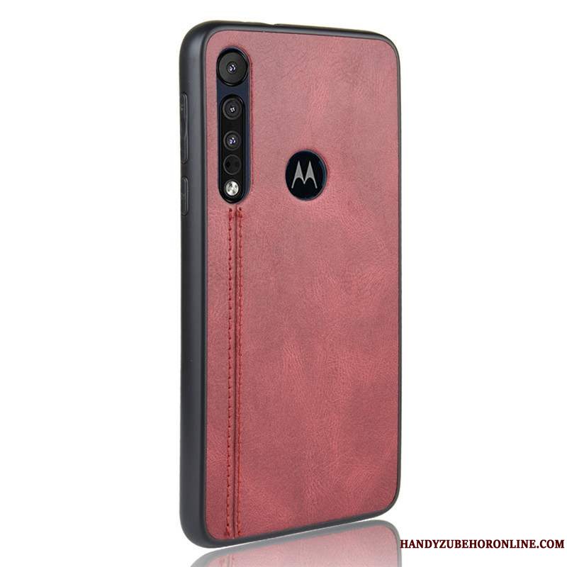 Etui Moto G8 Plus Beskyttelse Anti-fald Telefon, Cover Moto G8 Plus Let Tynd Rød