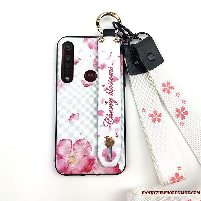 Etui Moto G8 Plus Blød Frisk Blomster, Cover Moto G8 Plus Support Lille Sektion Salg