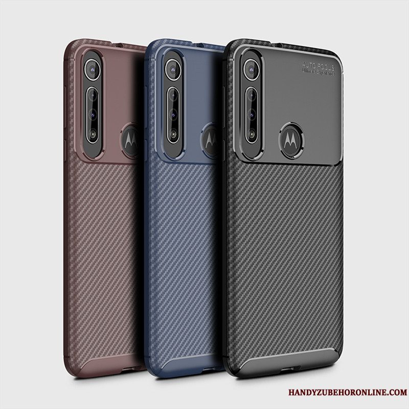 Etui Motorola One Macro Blød Skridsikre Telefon, Cover Motorola One Macro Beskyttelse Fiber Anti-fald