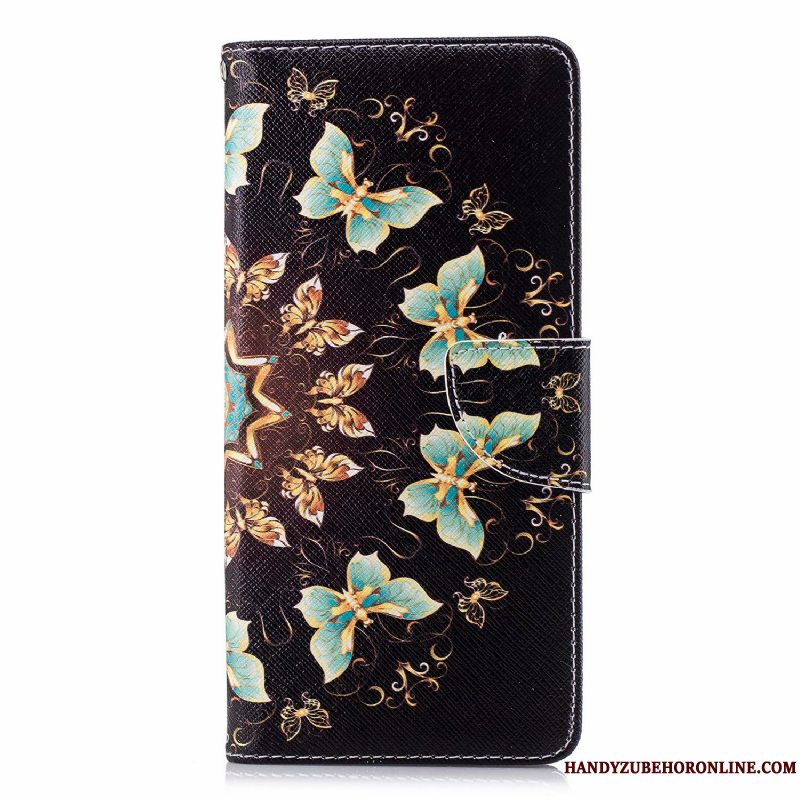 Etui Nokia 2.1 Malet Sort Anti-fald, Cover Nokia 2.1 Tegnebog