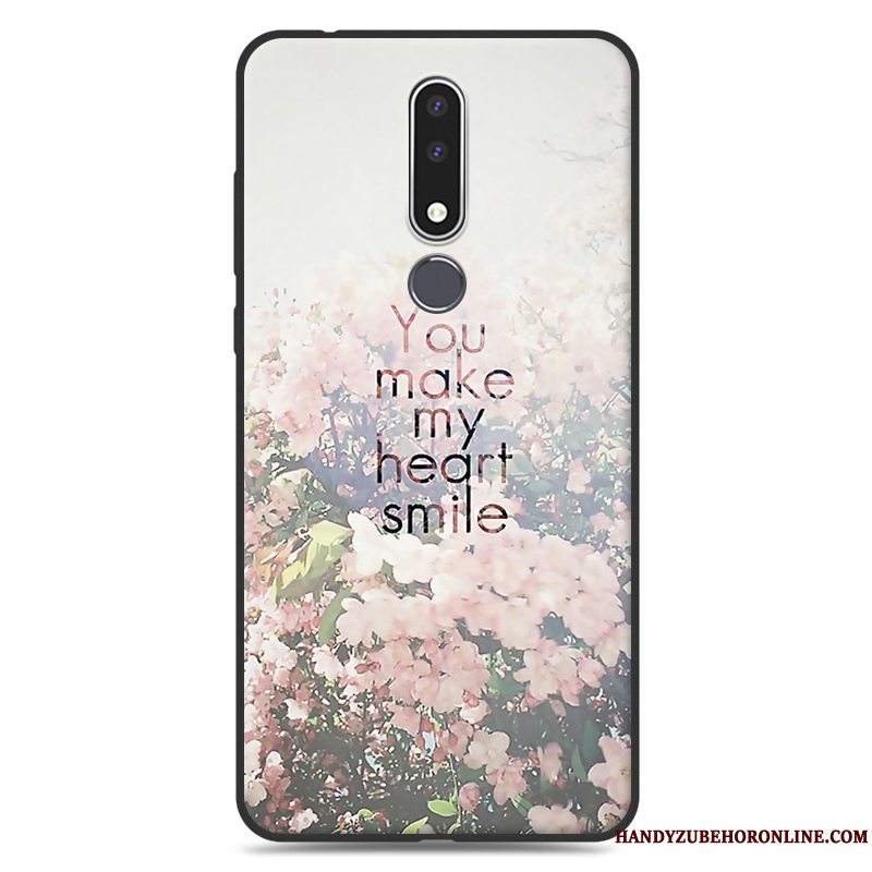 Etui Nokia 3.1 Plus Beskyttelse Af Personlighed Anti-fald, Cover Nokia 3.1 Plus Cartoon Hvid Telefon