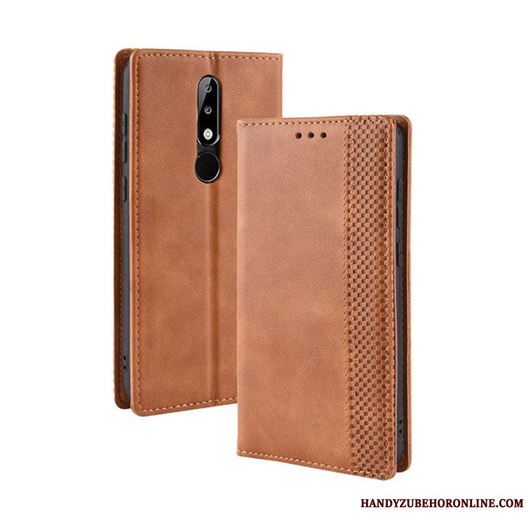 Etui Nokia 5.1 Plus Læder Magnetisk, Cover Nokia 5.1 Plus Tegnebog