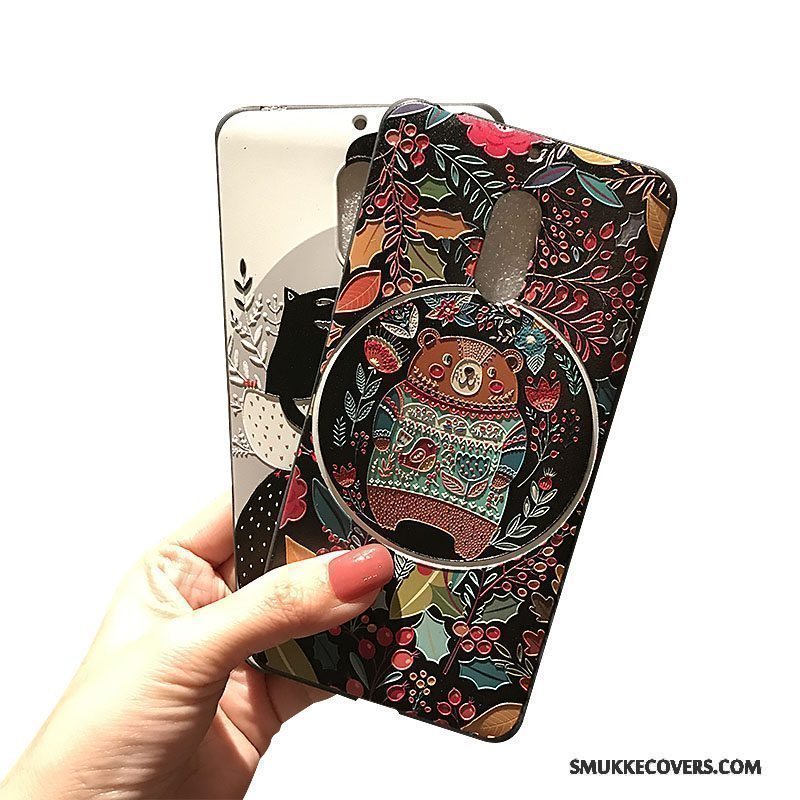 Etui Nokia 6 Blød Telefonnubuck, Cover Nokia 6 Tasker Sort Kat