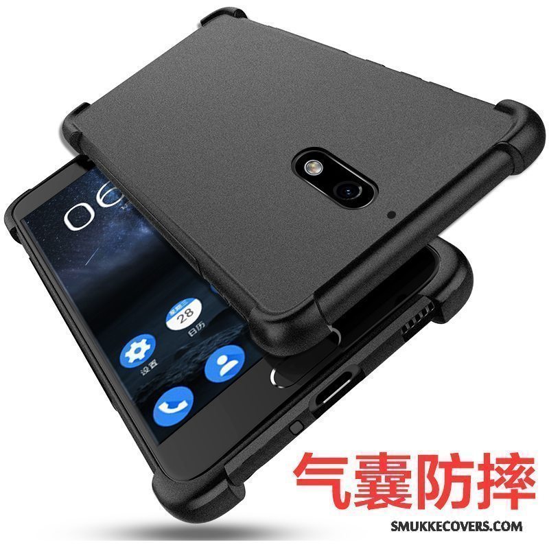 Etui Nokia 6 Tasker Sort Trend, Cover Nokia 6 Blød Telefonanti-fald