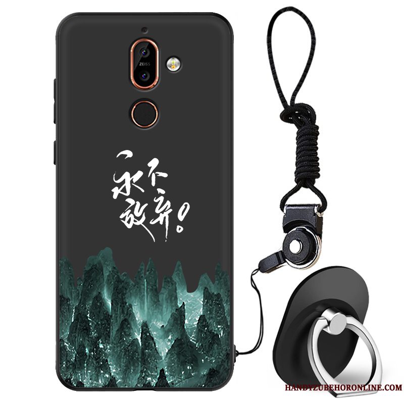 Etui Nokia 7 Plus Silikone Sort Telefon, Cover Nokia 7 Plus Tasker Af Personlighed Trendy