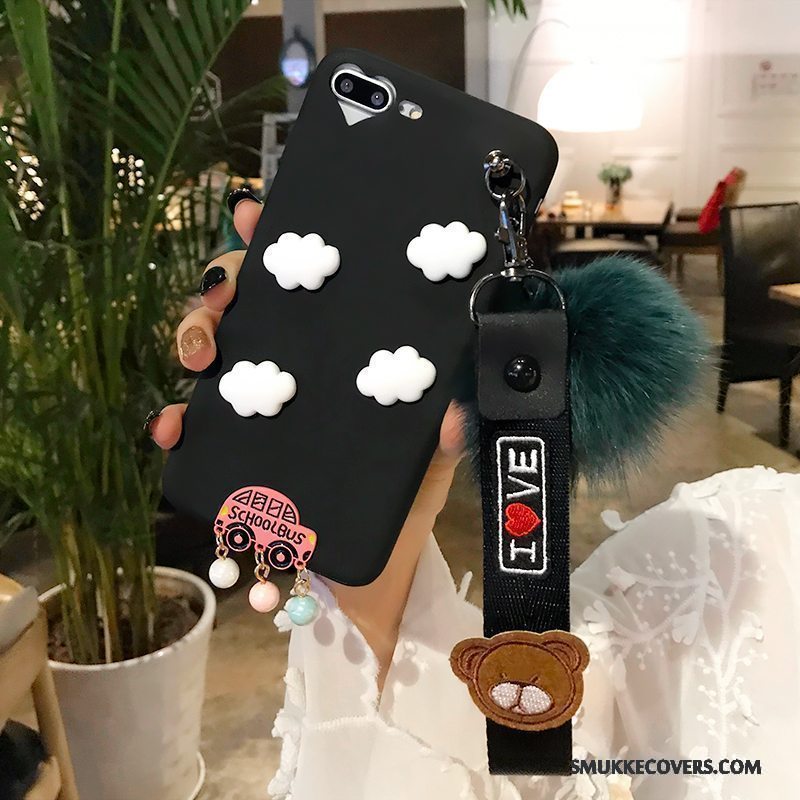 Etui Nokia 7 Tasker Trendy Hængende Ornamenter, Cover Nokia 7 Silikone Pels Bold Sort