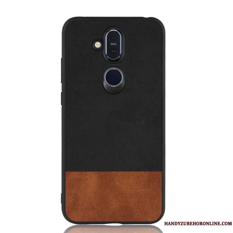 Etui Nokia 8.1 Beskyttelse Anti-fald Denim, Cover Nokia 8.1 Tasker Blandede Farver Telefon