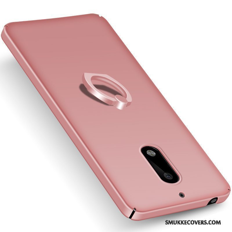 Etui Nokia 8 Kreativ Simple Lyserød, Cover Nokia 8 Support Nubuck Ring