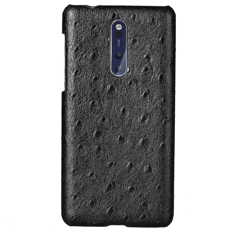 Etui Nokia 8 Læder Trend Anti-fald, Cover Nokia 8 Vintage Sort Tilpas