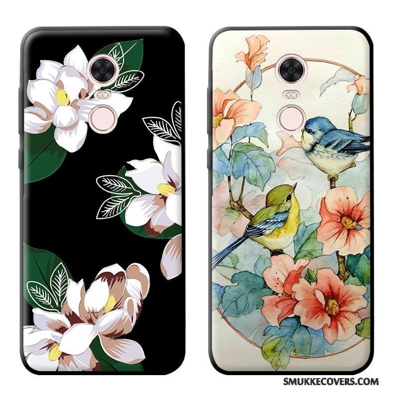 Etui Redmi 5a Beskyttelse Simple Blomster, Cover Redmi 5a Farve Rød Telefon