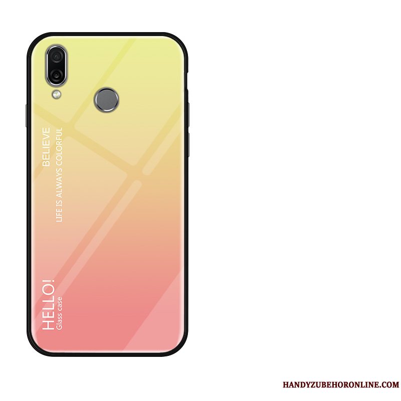 Etui Redmi 7 Beskyttelse Telefonrød, Cover Redmi 7 Blød Hærdet Glas Gul