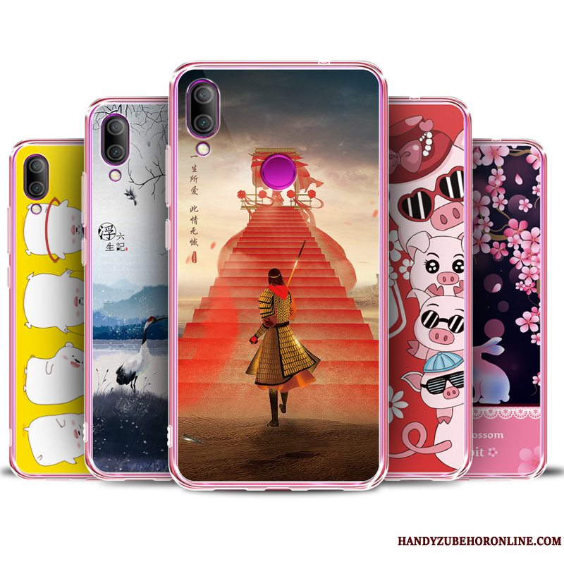 Etui Redmi 7 Kreativ Lyserød Telefon, Cover Redmi 7 Cartoon Trend Net Red