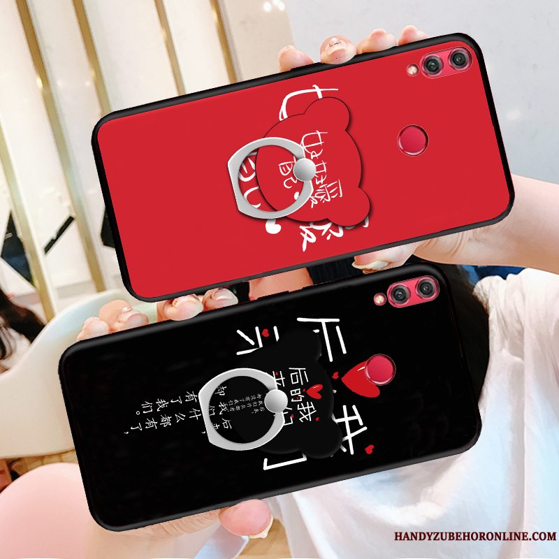 Etui Redmi 7 Silikone Rød Anti-fald, Cover Redmi 7 Cartoon Telefon