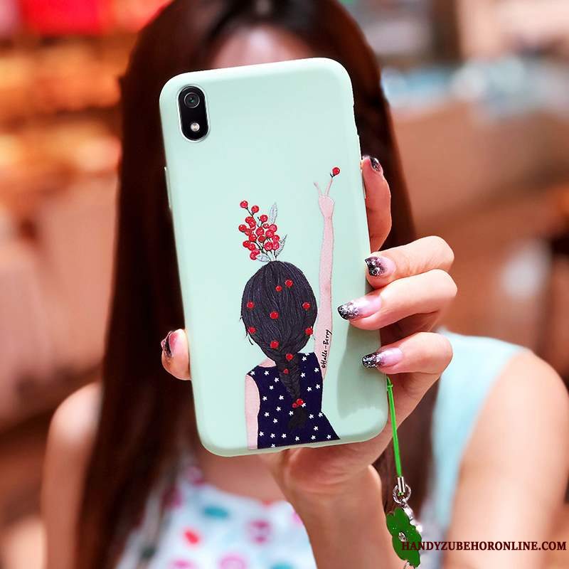 Etui Redmi 7a Blød Trend Telefon, Cover Redmi 7a Grøn Rød