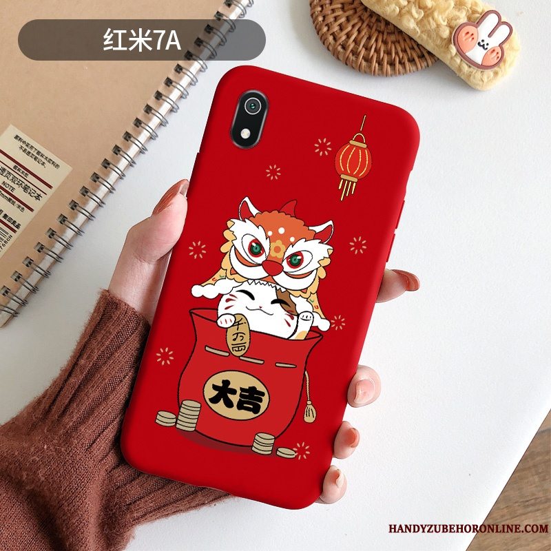 Etui Redmi 7a Silikone Kinesisk Stil Nubuck, Cover Redmi 7a Kreativ Trend Anti-fald