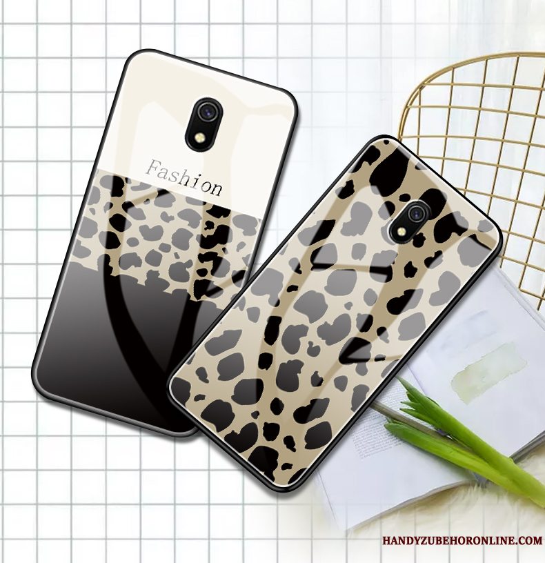 Etui Redmi 8a Beskyttelse Anti-fald Leopard, Cover Redmi 8a Tasker Glas Af Personlighed