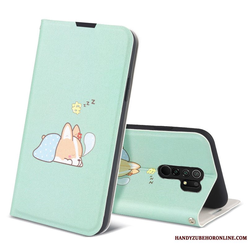 Etui Redmi 9 Folio Ny Lille Sektion, Cover Redmi 9 Cartoon Smuk Rød