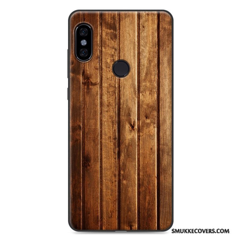 Etui Redmi Note 5 Vintage Anti-fald Telefon, Cover Redmi Note 5 Blød Nubuck Træ