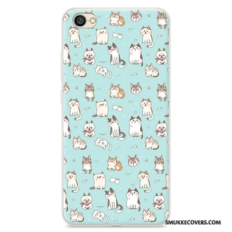 Etui Redmi Note 5a Cartoon Lyseblå Simple, Cover Redmi Note 5a Silikone Lille Sektion Telefon