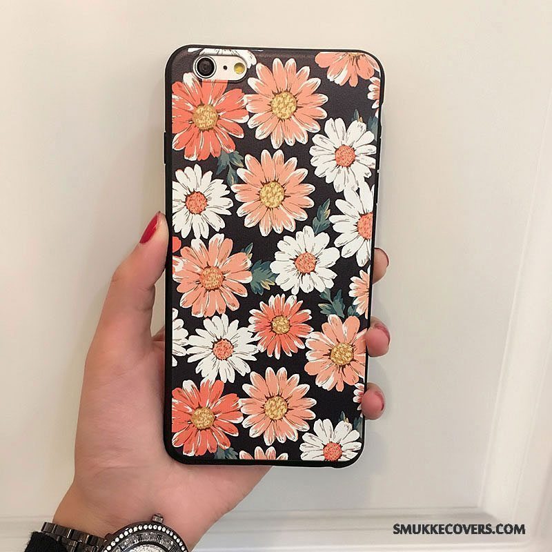 Etui Redmi Note 5a Silikone Orange Telefon, Cover Redmi Note 5a Kreativ Blomster Høj