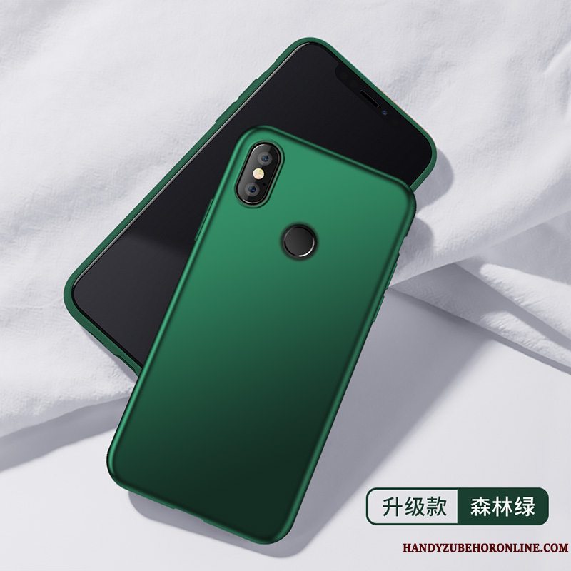 Etui Redmi Note 6 Pro Silikone Telefonrød, Cover Redmi Note 6 Pro Blød Lille Sektion Grøn