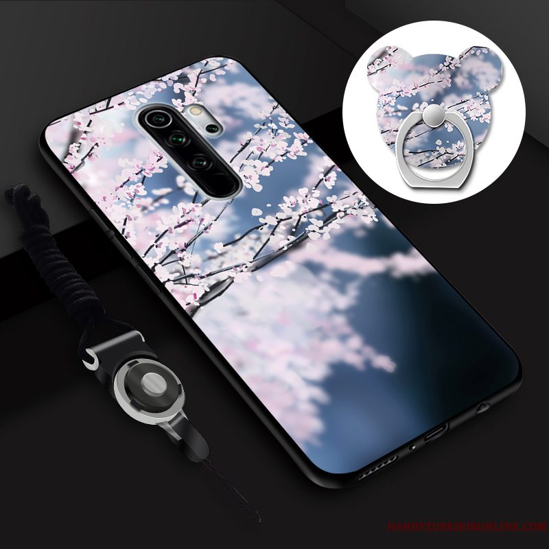 Etui Redmi Note 8 Pro Cartoon Skærmbeskyttelse Hærdning, Cover Redmi Note 8 Pro Hængende Ornamenter Telefon