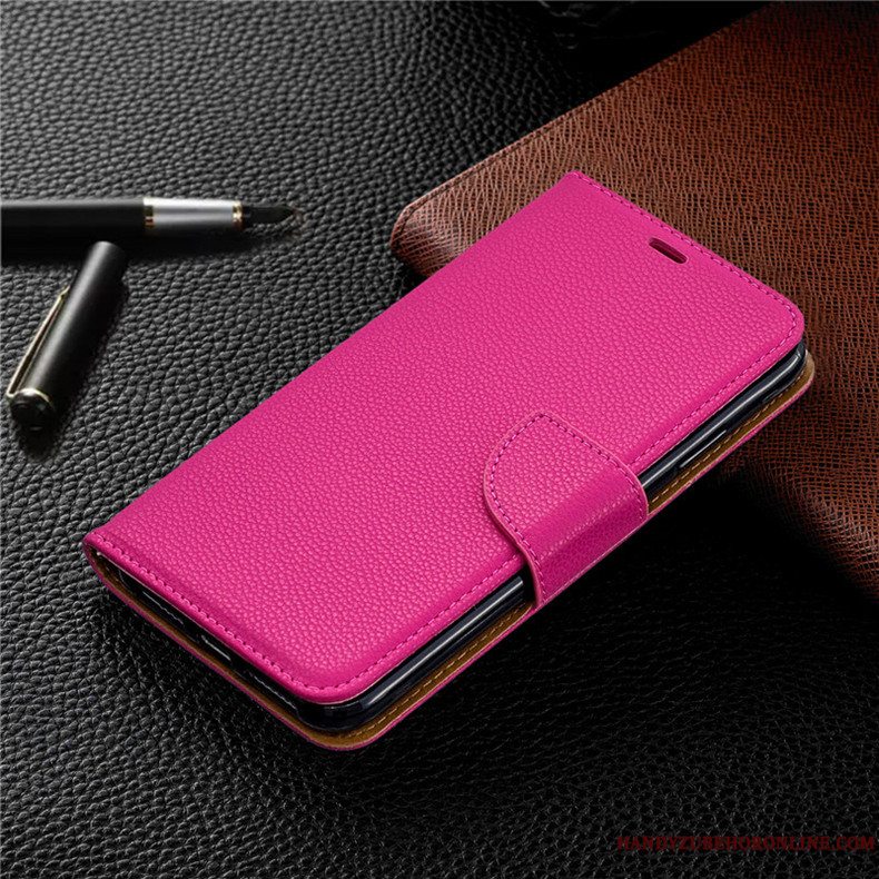Etui Redmi Note 8 Pro Folio Telefontrend, Cover Redmi Note 8 Pro Tegnebog Rød Hængende Ornamenter