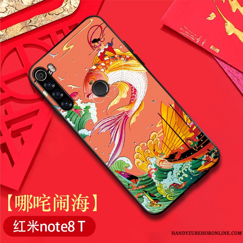 Etui Redmi Note 8t Tasker Mønster Ny, Cover Redmi Note 8t Beskyttelse Kinesisk Stil Original