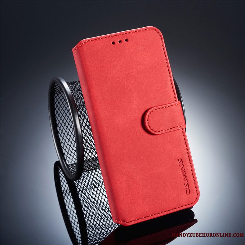 Etui Samsung Galaxy A10 Læder Anti-fald Business, Cover Samsung Galaxy A10 Folio Rød Telefon