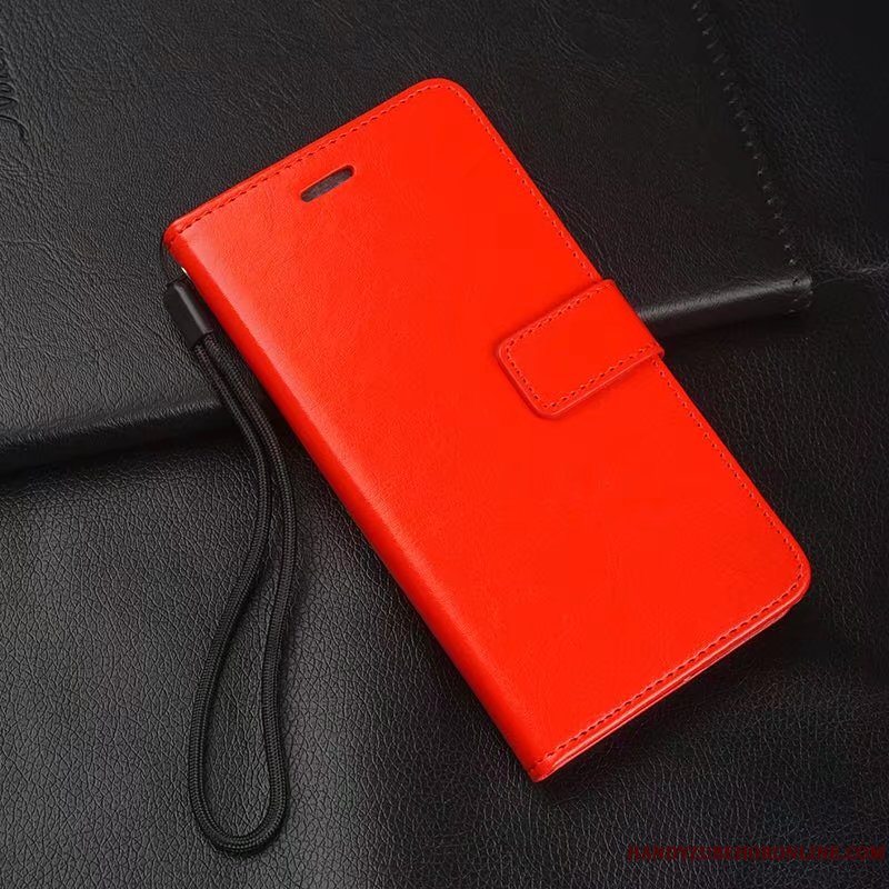 Etui Samsung Galaxy A10 Tasker Rød Skærmbeskyttelse, Cover Samsung Galaxy A10 Læder Hærdning Telefon