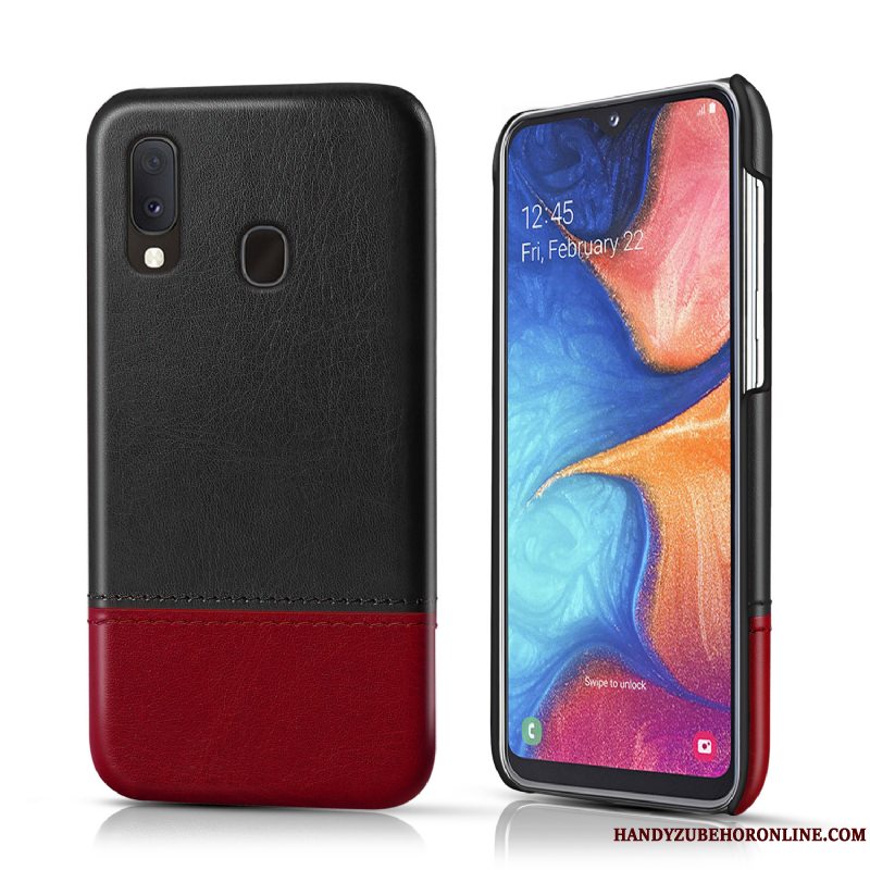 Etui Samsung Galaxy A20e Læder Business Sort, Cover Samsung Galaxy A20e Beskyttelse Telefonny