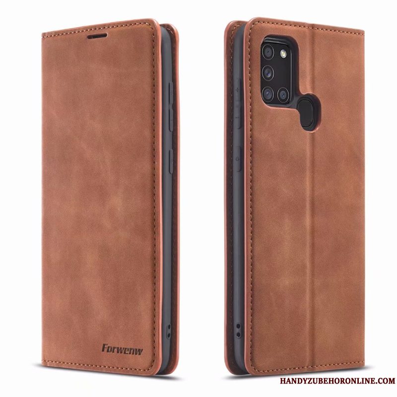 Etui Samsung Galaxy A21s Tasker Anti-fald Trend, Cover Samsung Galaxy A21s Læder Business