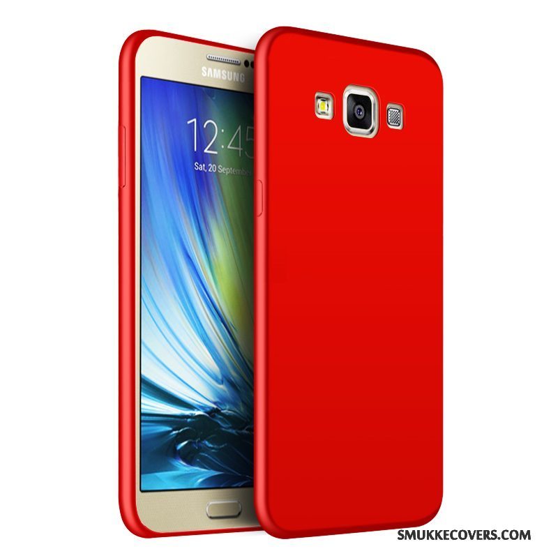 Etui Samsung Galaxy A3 2015 Blød Rød Nubuck, Cover Samsung Galaxy A3 2015 Tasker Telefonanti-fald