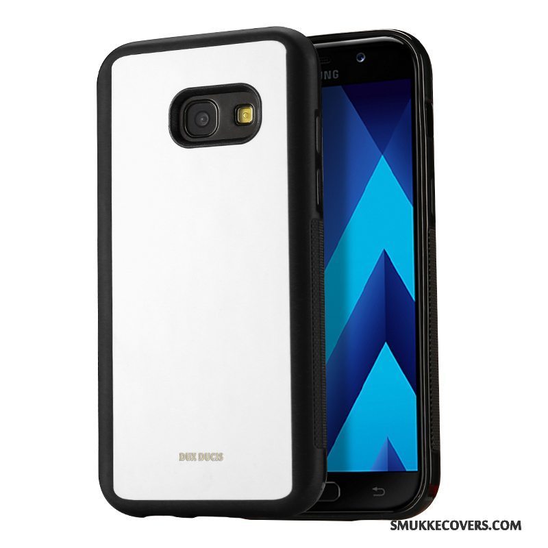 Etui Samsung Galaxy A3 2017 Læder Telefonanti-fald, Cover Samsung Galaxy A3 2017 Beskyttelse Kort Hvid