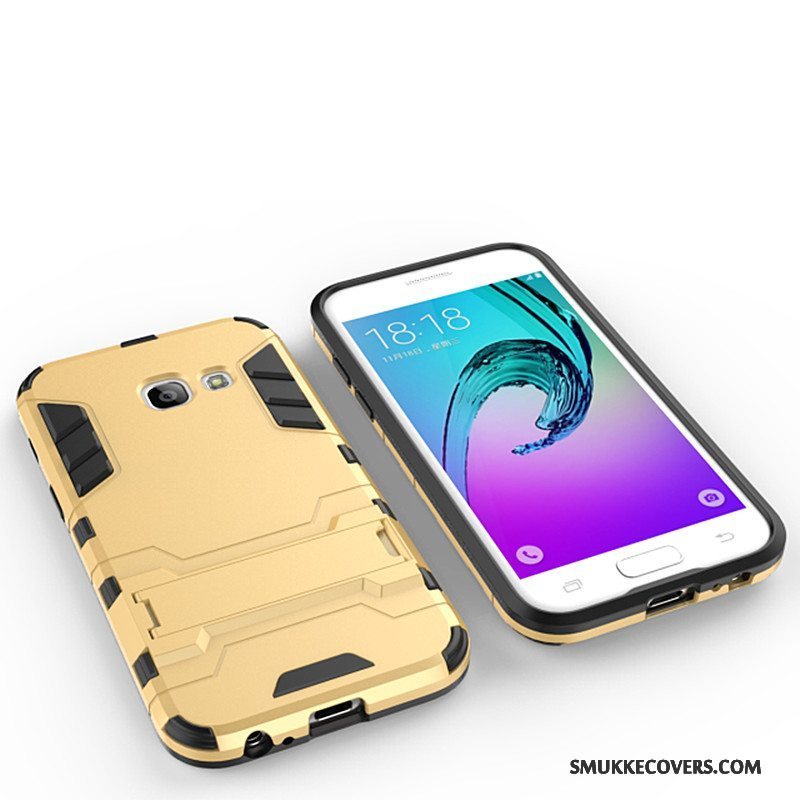 Etui Samsung Galaxy A3 2017 Support Telefonhård, Cover Samsung Galaxy A3 2017 Beskyttelse Anti-fald Guld