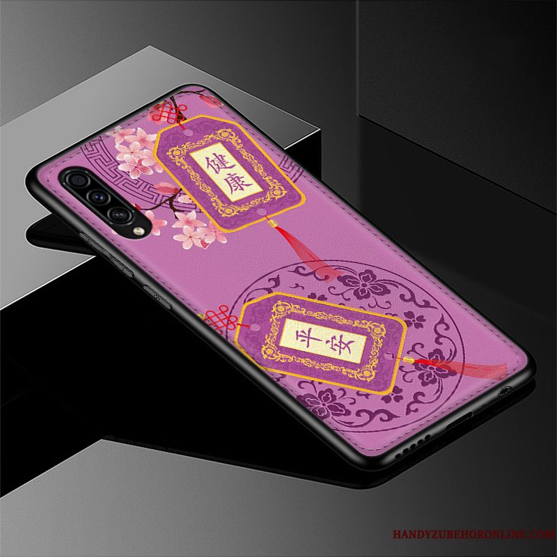 Etui Samsung Galaxy A30s Læder Trend Mønster, Cover Samsung Galaxy A30s Blød Lilla Af Personlighed