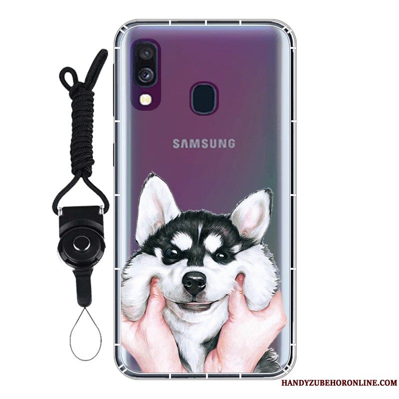 Etui Samsung Galaxy A40 Blød Hvid Anti-fald, Cover Samsung Galaxy A40 Beskyttelse Tilpas Af Personlighed