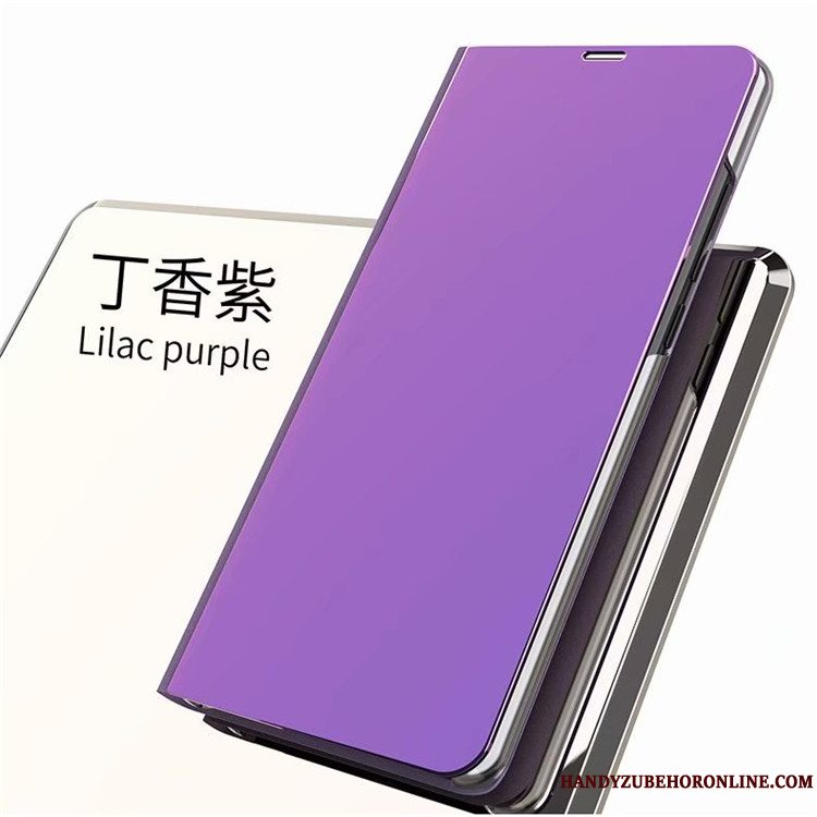 Etui Samsung Galaxy A40 Kreativ Belægning Telefon, Cover Samsung Galaxy A40 Beskyttelse Spejl Lilla