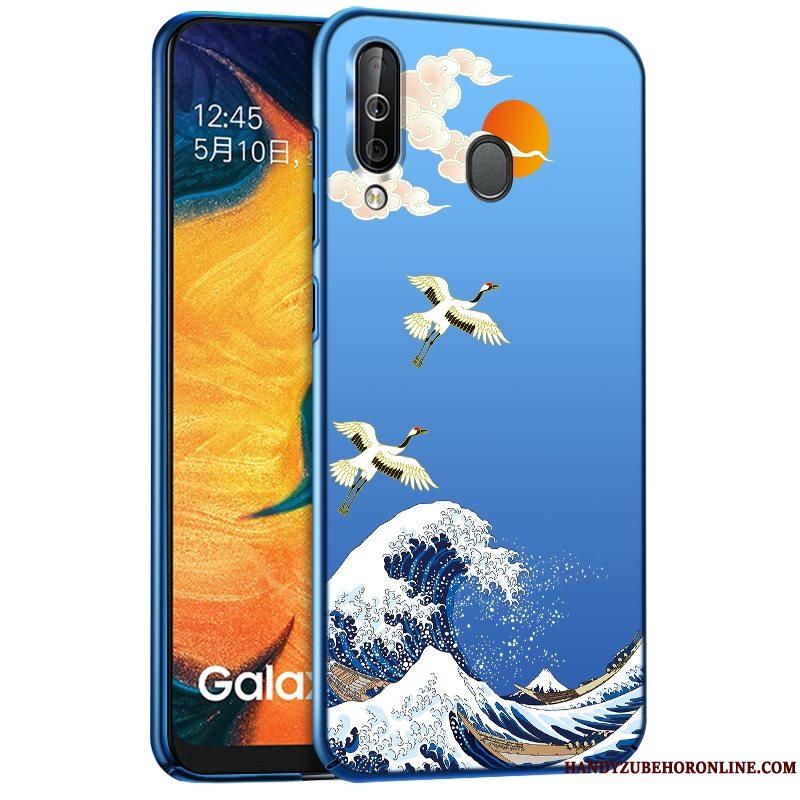 Etui Samsung Galaxy A40s Mode Anti-fald Telefon, Cover Samsung Galaxy A40s Hård Blå